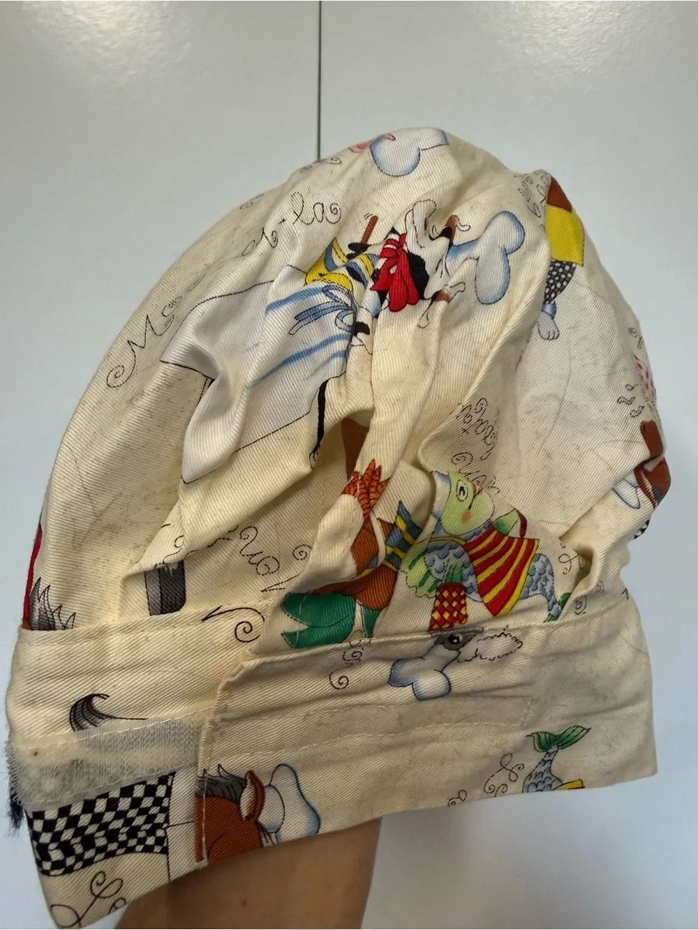 Kids chef hat with cow and fish - dress up, career day, Halloween
